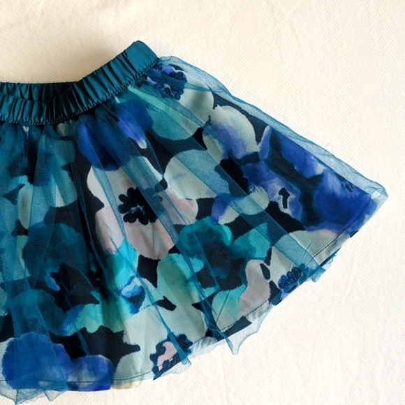 gymboree blue floral tulle skirt 2T toddler girls - Picture 3 of 6